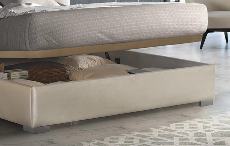Adagio upholsterd bed with bedding box by Dupen - Image 5