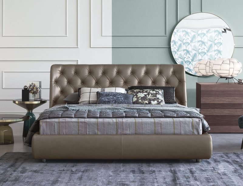 Alpha leather bed