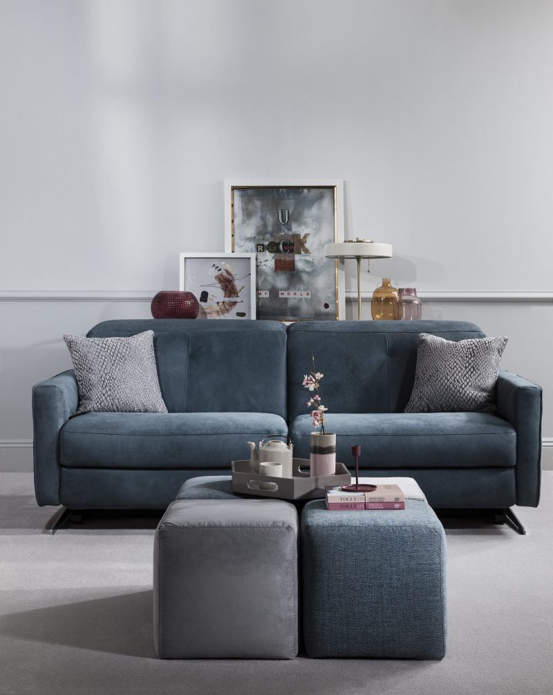 Tofane 3 seater leather sofa by Rom