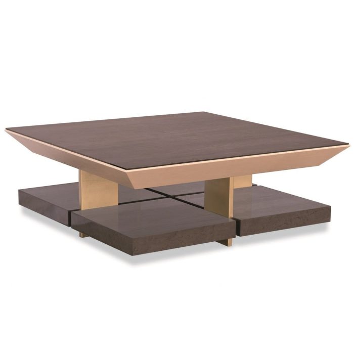 Coral square coffee table