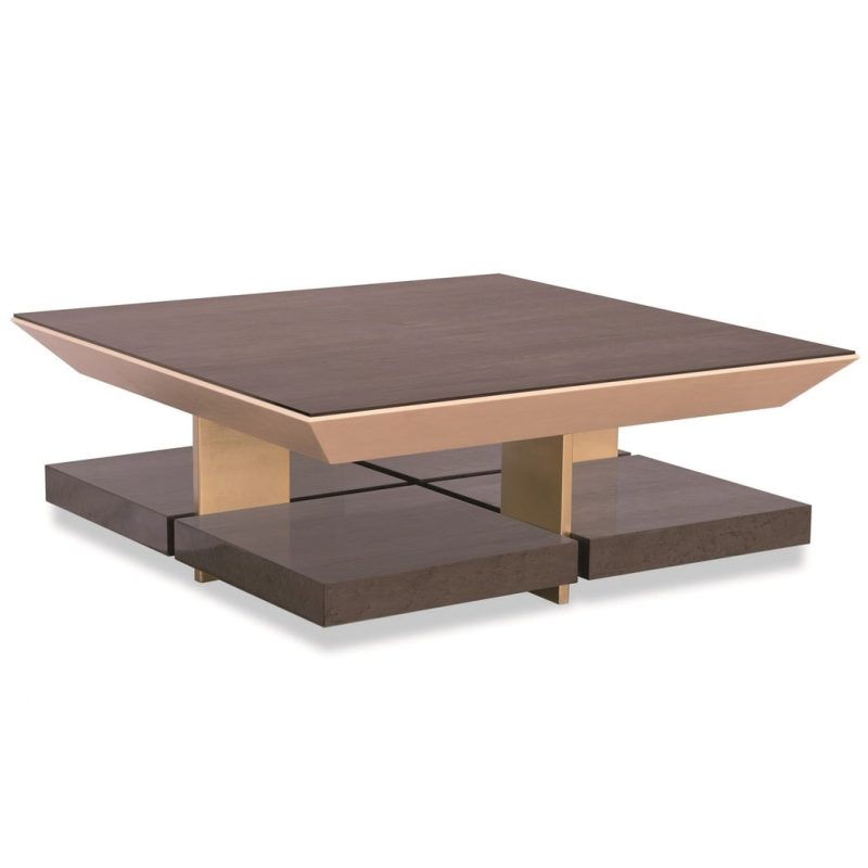 Coral square coffee table