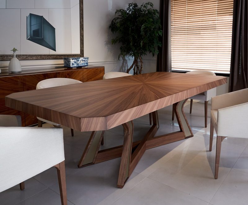 Emerald rectangular dining table