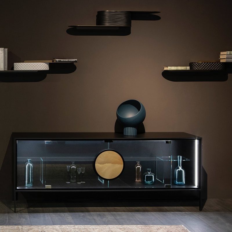 Dot sideboards glass doors by Tonincasa