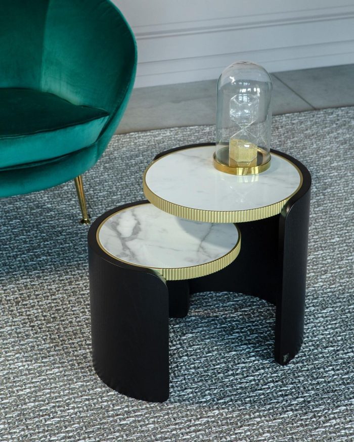 Roller side table by Tonincasa
