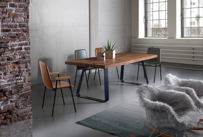 Runner solid wild oak dining table by Oliver B