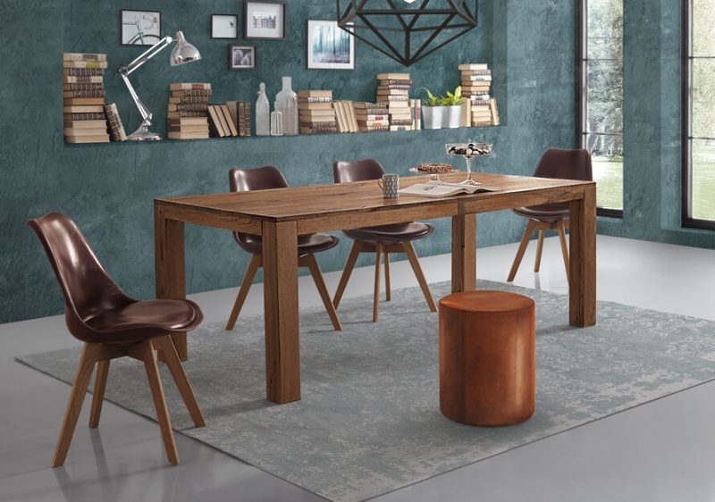 Copenhagen solid wild oak extendable table by Oliver B