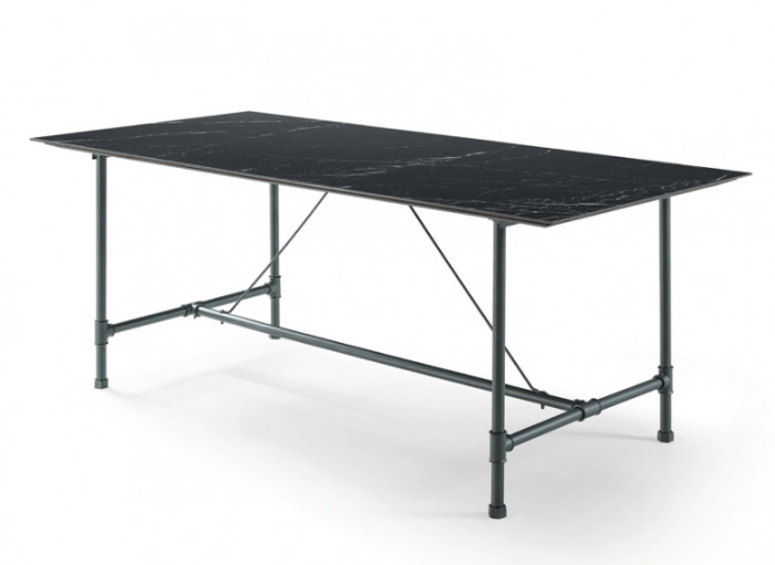 Tube ceramic dining table by Oliver B