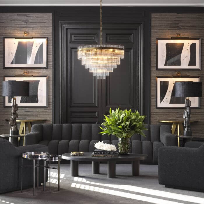 Kelly L curved sofa by Eichholtz - Image 5