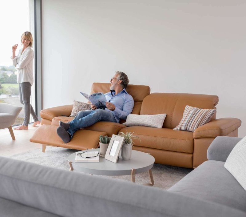 rom cadini sofa leather