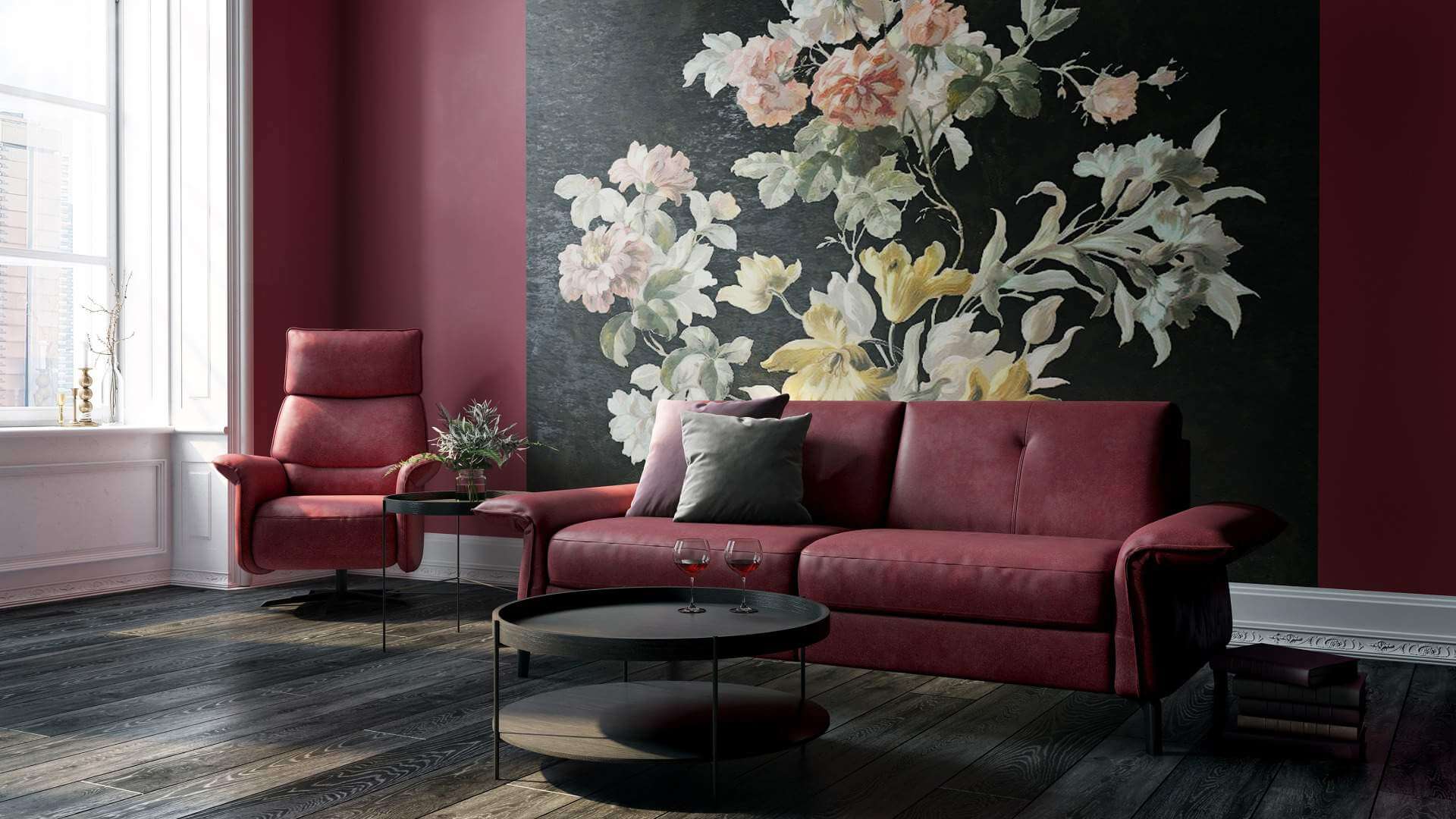 Vinson leather sofa by Rom - Image 2