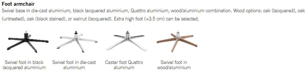 Myplace swivel return armchair by Conform