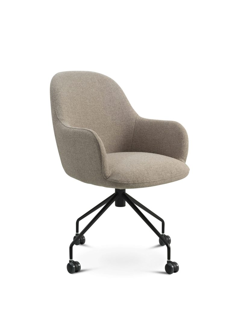 Paloma swivel fabric dining chair by Furninova - Image 12
