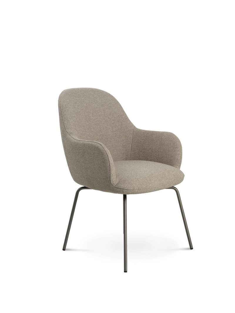 Paloma swivel fabric dining chair by Furninova - Image 13