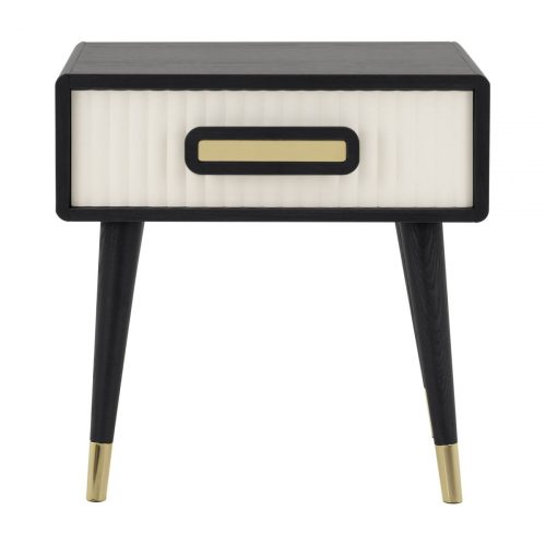 Moon bedside table fluted doors