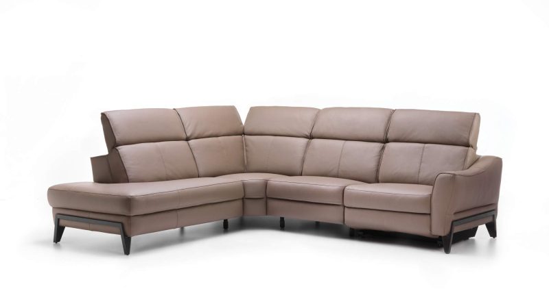 Venezia leather corner sofa by Rom - Image 4