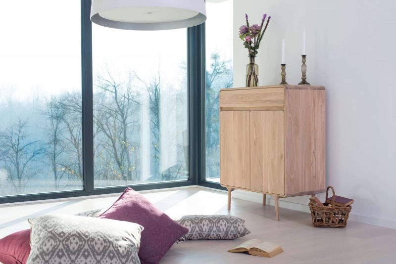 Fawn solid wood cabinet