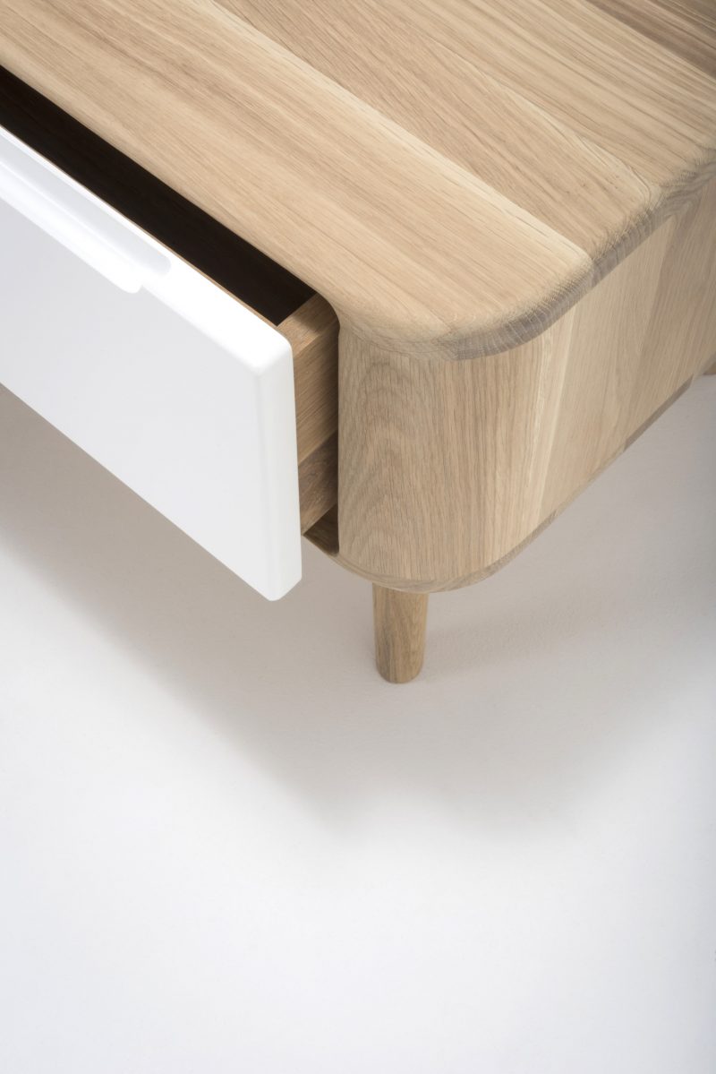 Ena solid wood nightstand 1drawer - Image 6