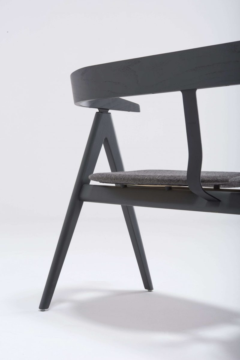 Ava solid wood bench upholstered - Image 6