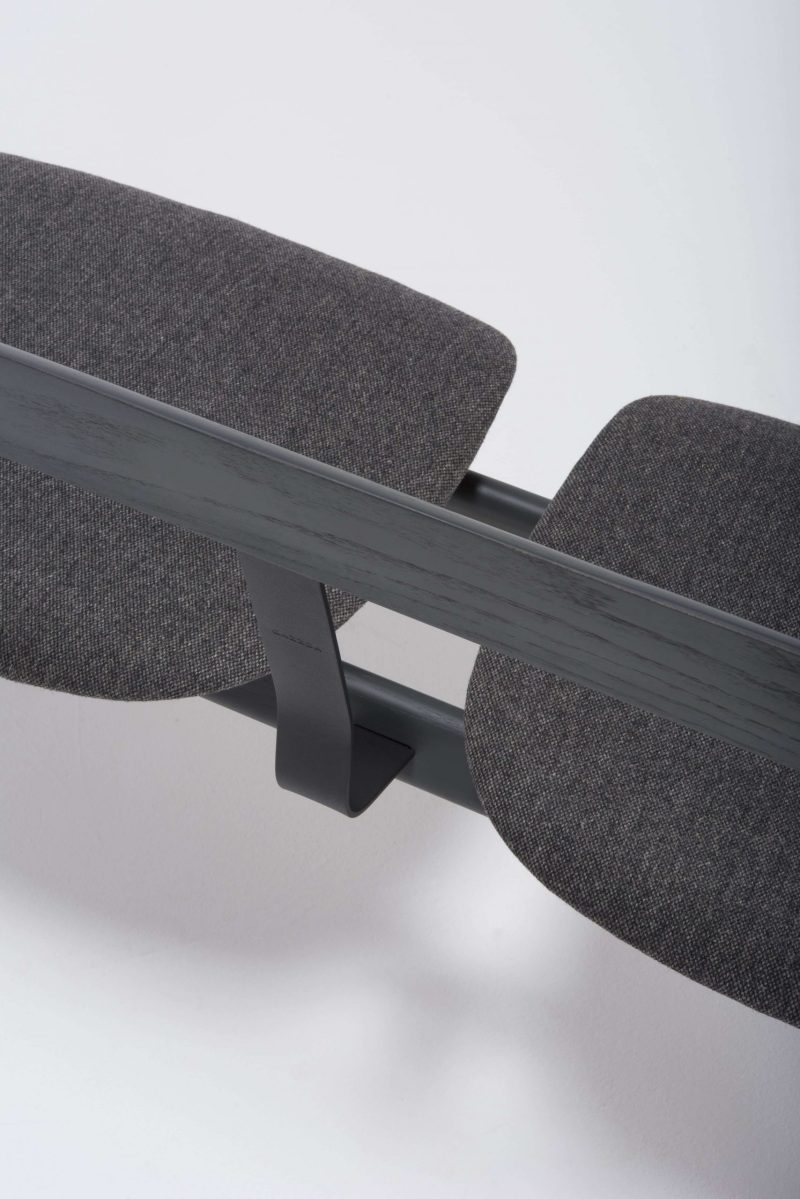 Ava solid wood bench upholstered - Image 7
