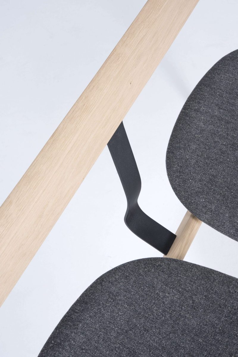 Ava solid wood bench upholstered - Image 11