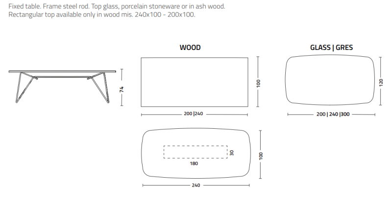 Italian rectangular wood top dining table by Colico - Image 4
