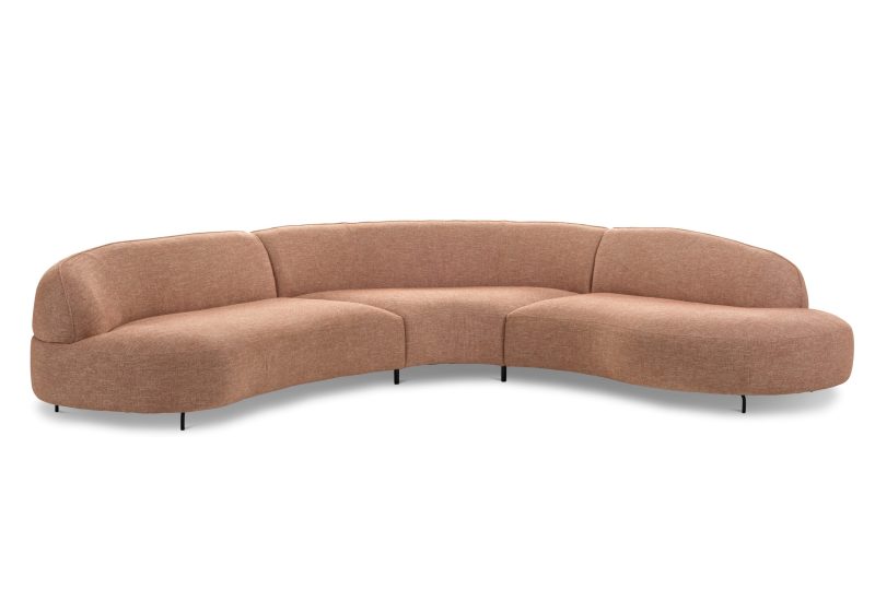 Aria rounded curved corner sofa by Furninova - Image 4