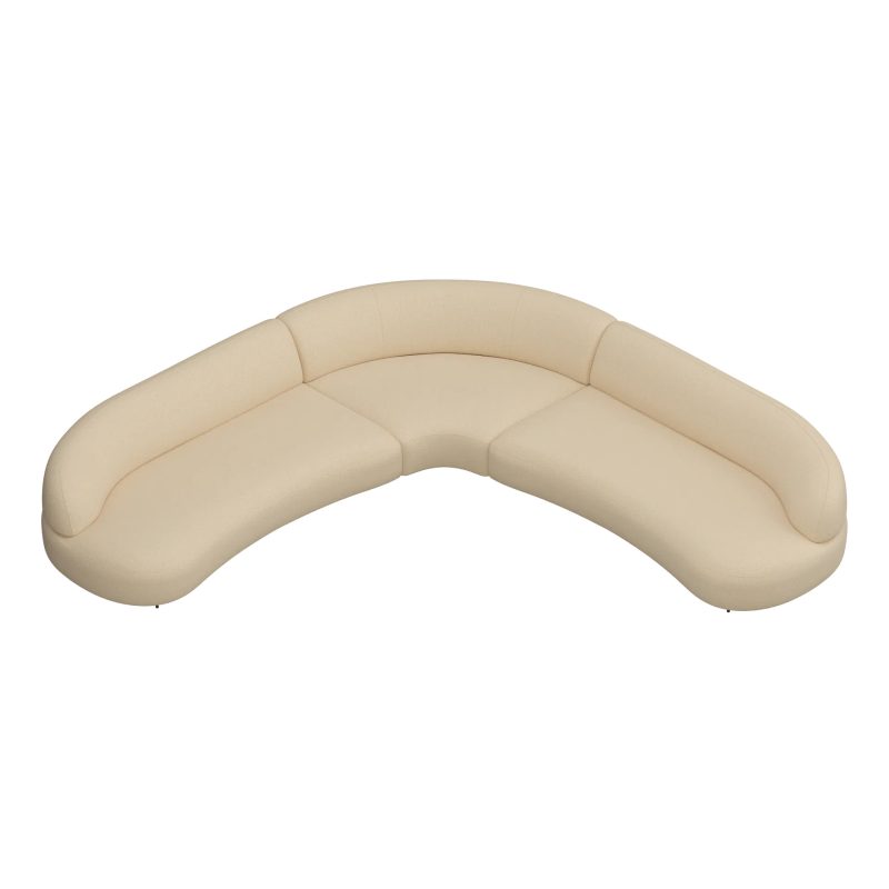 Aria rounded curved corner sofa by Furninova - Image 11