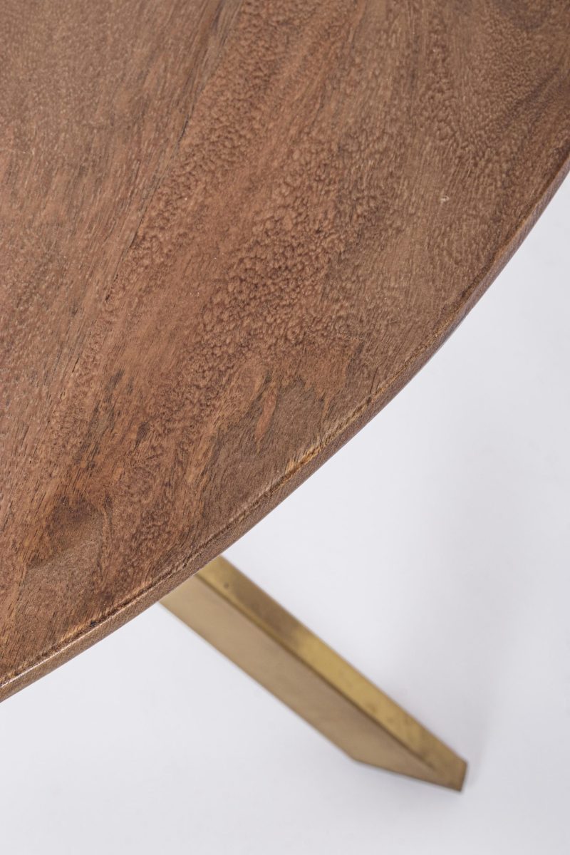 Sherman wood round dining table by Bizzotto - Image 4