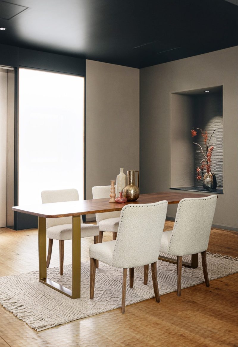 Vital solid wood dining table by Bizzotto