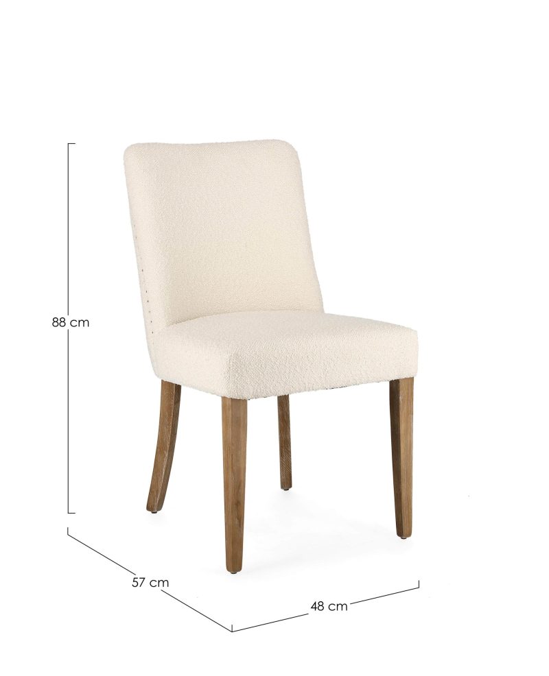 Beatriz boucle dining chair by Bizzotto - Image 5