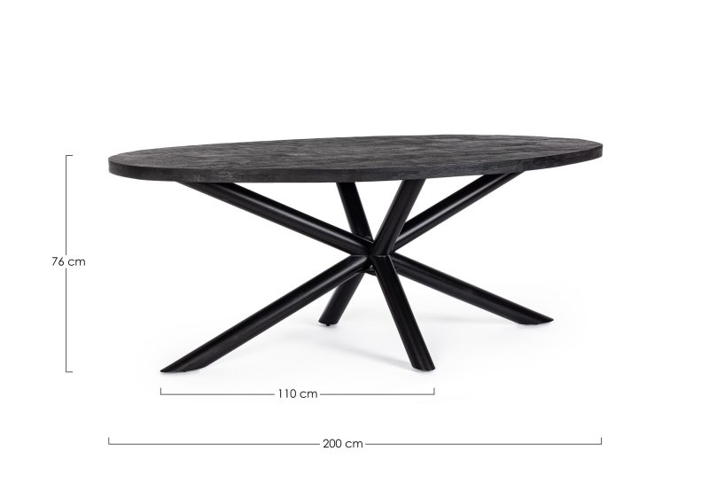Hastings oval dining table by Bizzotto - Image 3