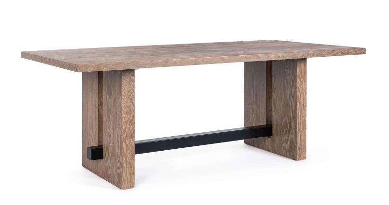 Monroe oak wood dining table by Bizzotto