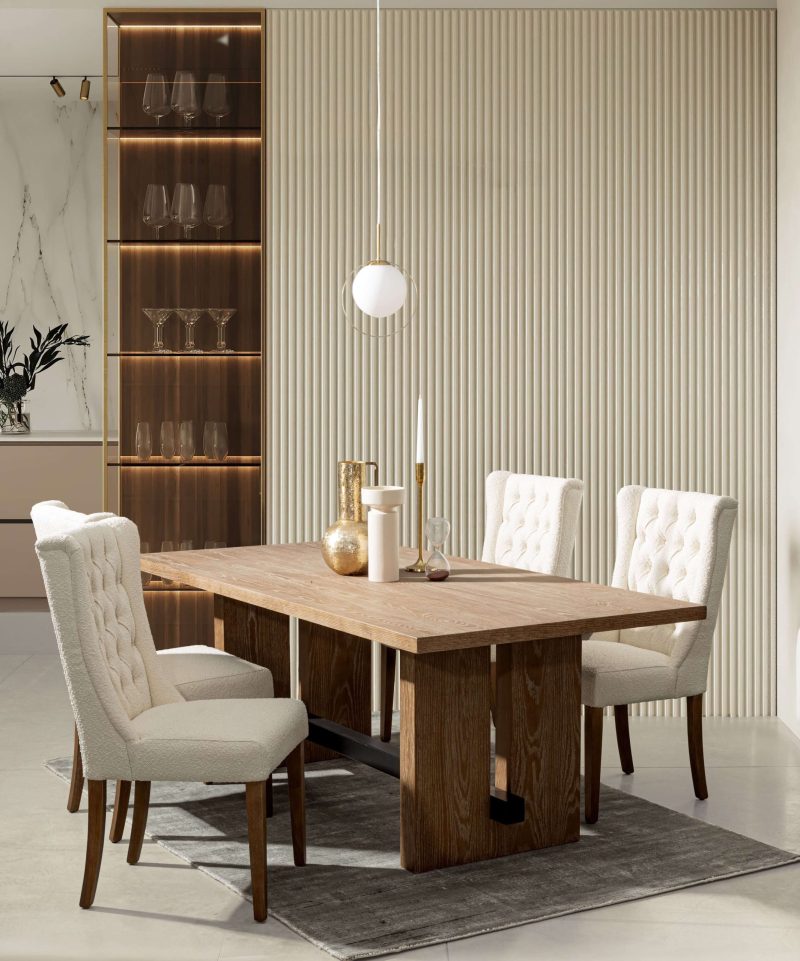 Monroe oak wood dining table by Bizzotto - Image 7