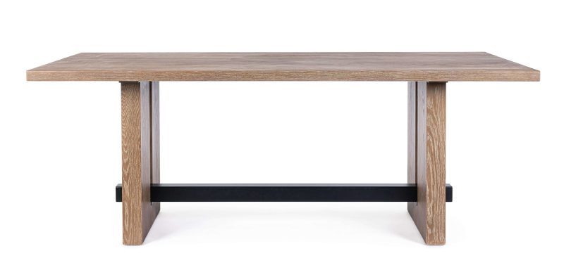 Monroe oak wood dining table by Bizzotto - Image 2