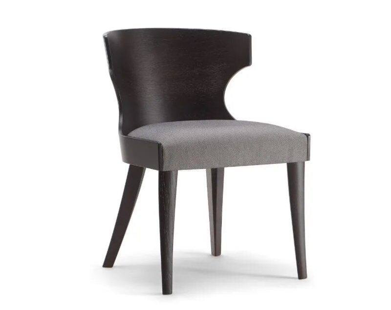 XIE solid wood chair with integrated cushion by Tirolo