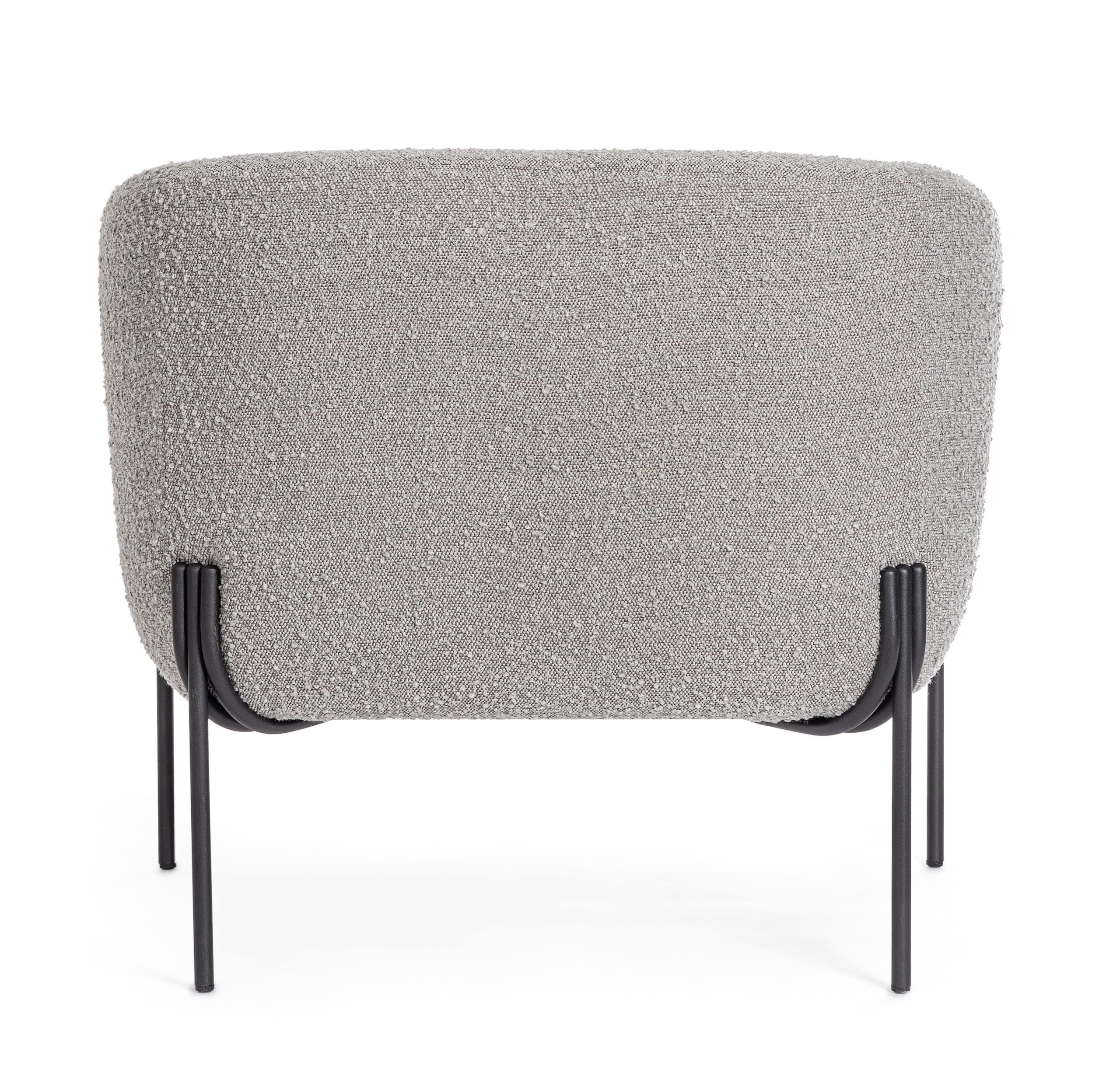 Claudine grey boucle armchair by Bizzotto - Image 5