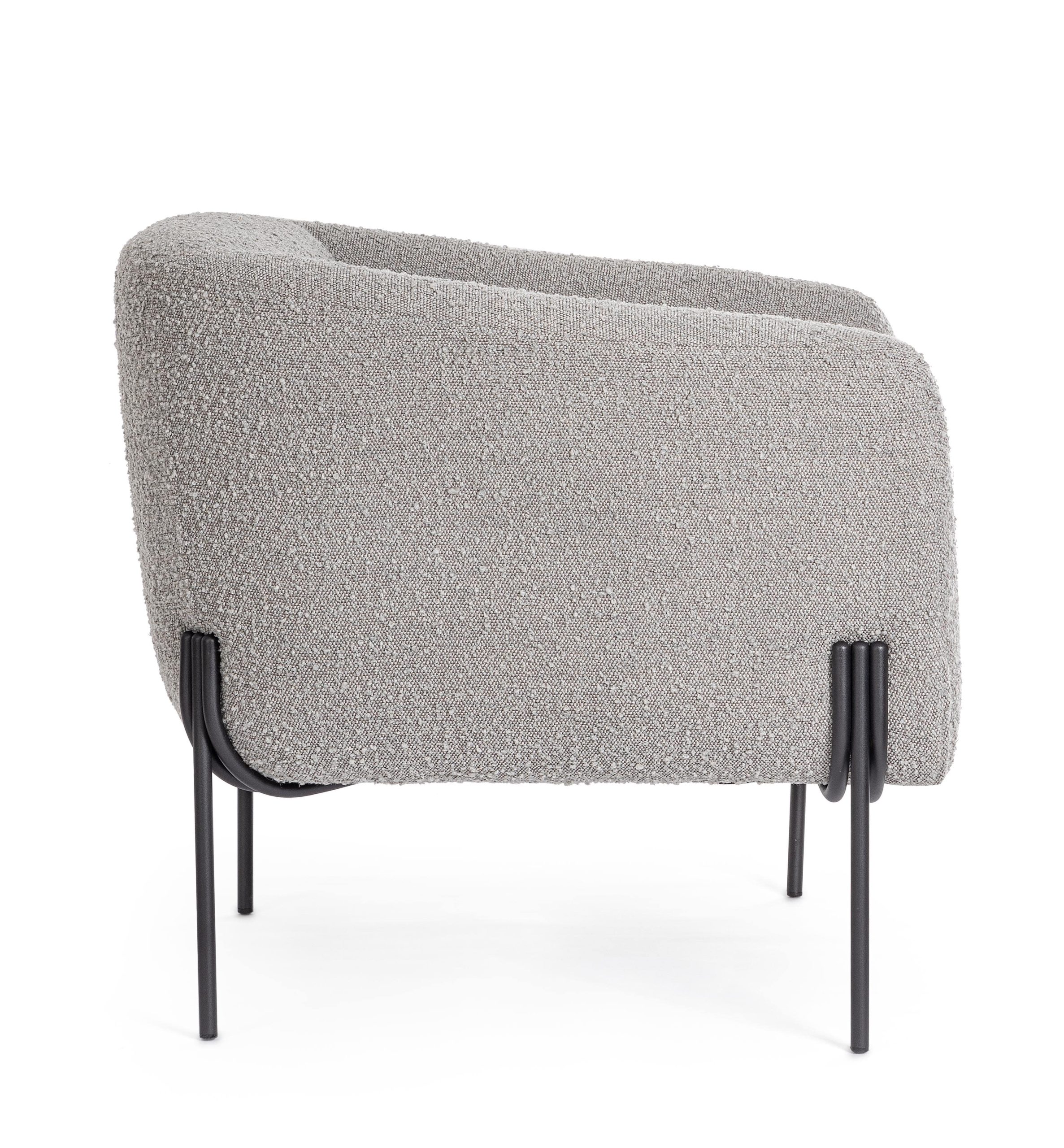 Claudine grey boucle armchair by Bizzotto - Image 4
