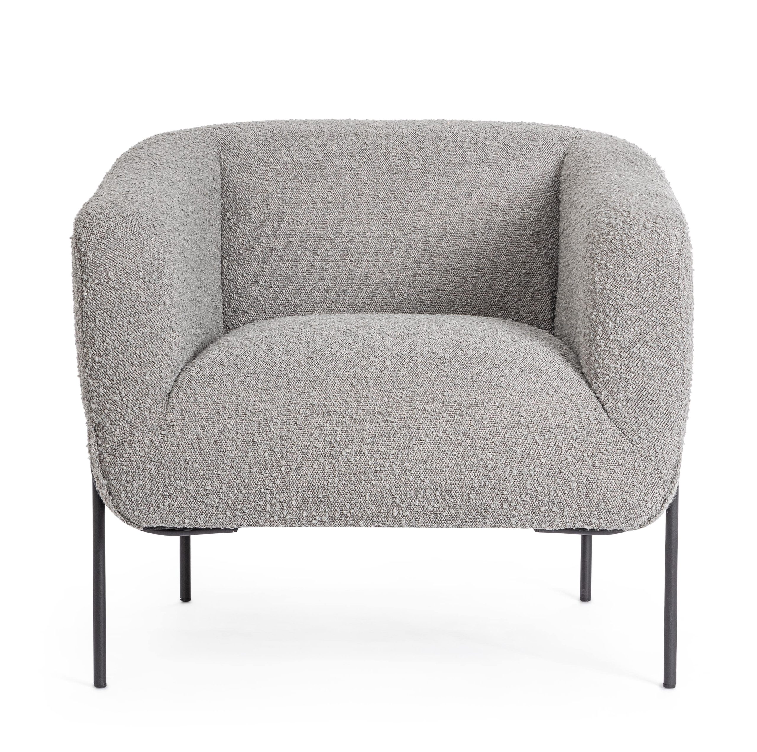 Claudine grey boucle armchair by Bizzotto - Image 3