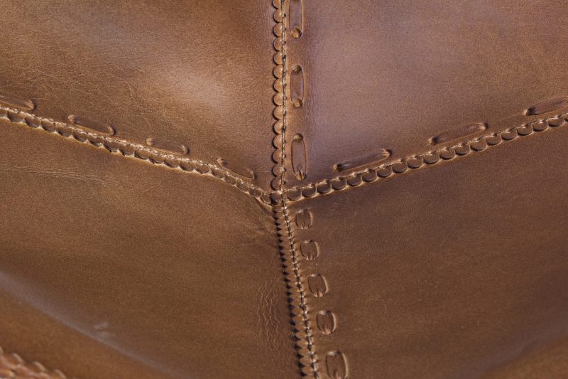 Eaton leather brown armchair by Bizzotto - Image 5