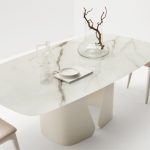 Altea dining table with fixed-shaped top by Giorgiocasa
