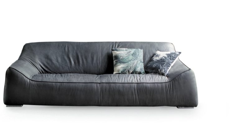 Vancouver buffalo leather sofa by Devina Nais
