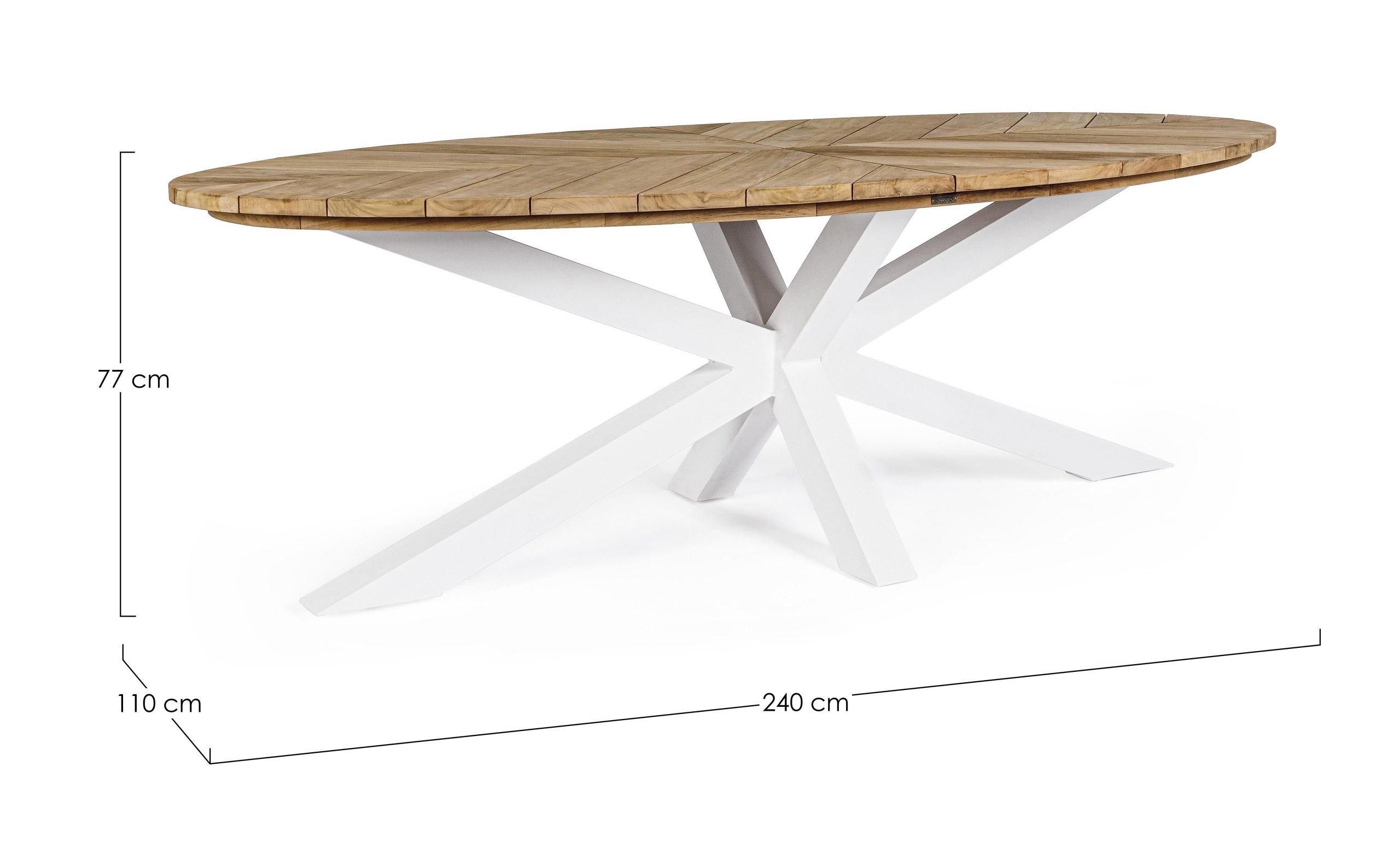 Palmdale oval wooden table by Bizzotto - Image 4