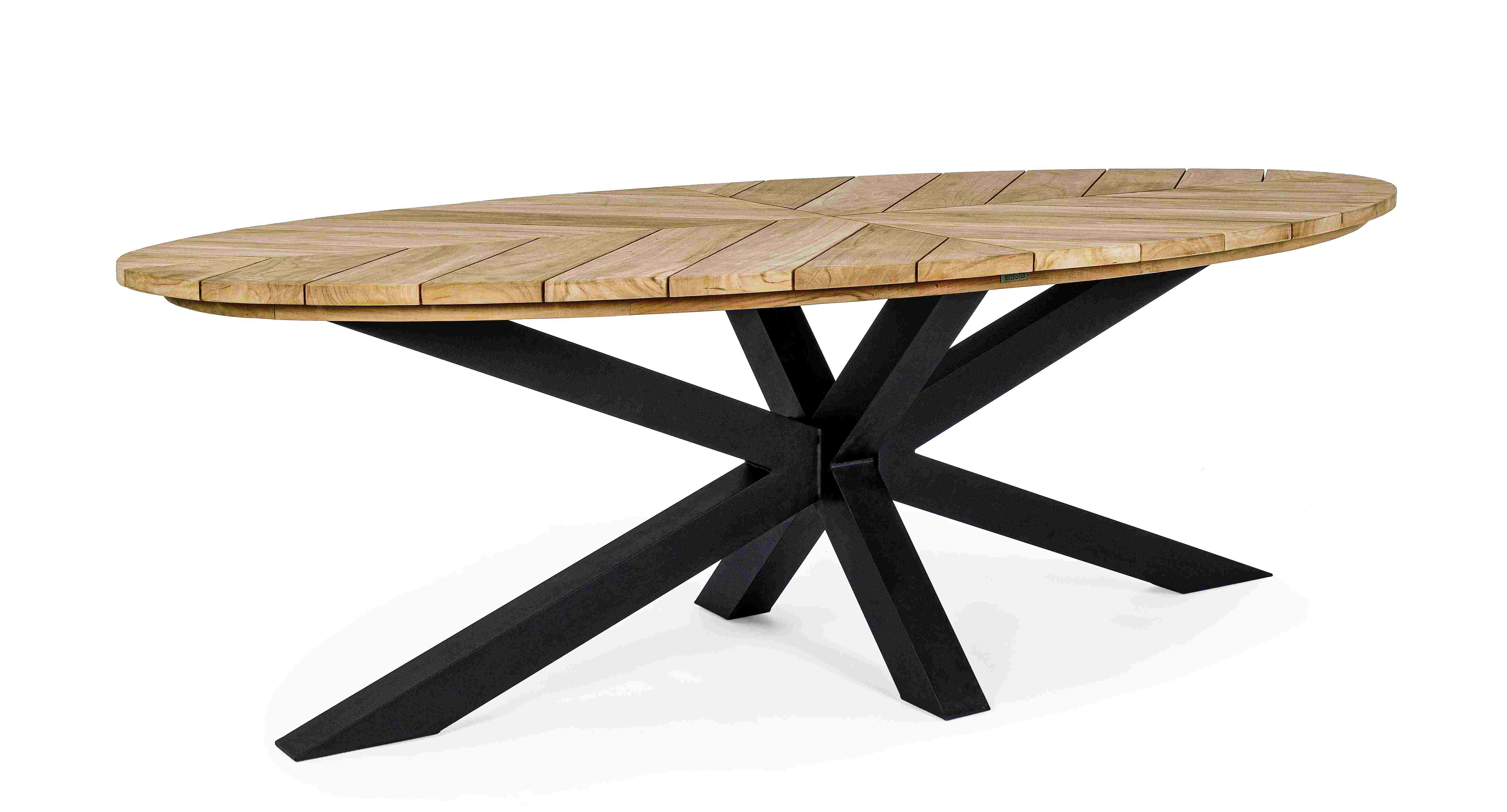 Palmdale oval wooden table by Bizzotto - Image 3