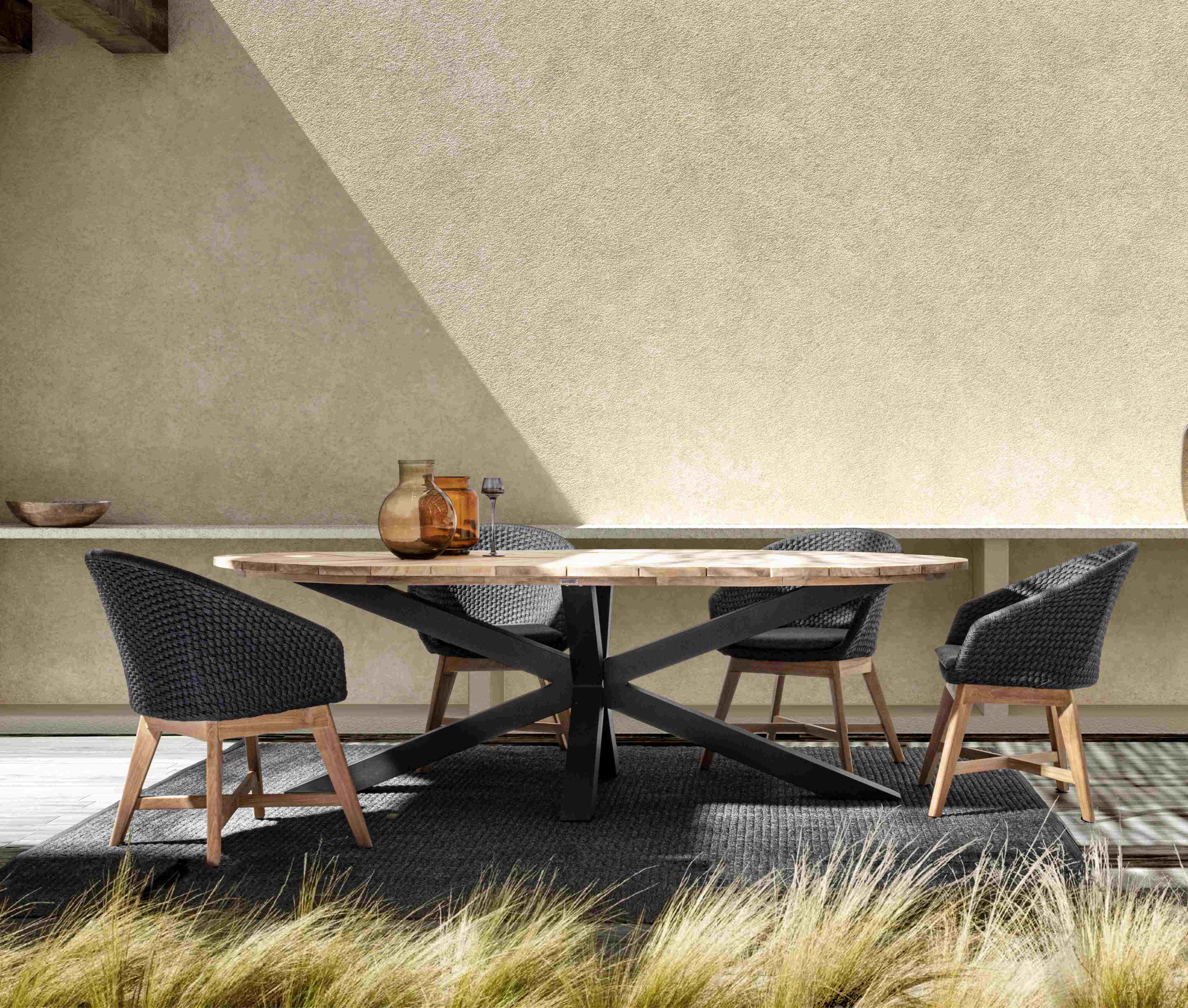 Palmdale oval wooden table by Bizzotto - Image 9