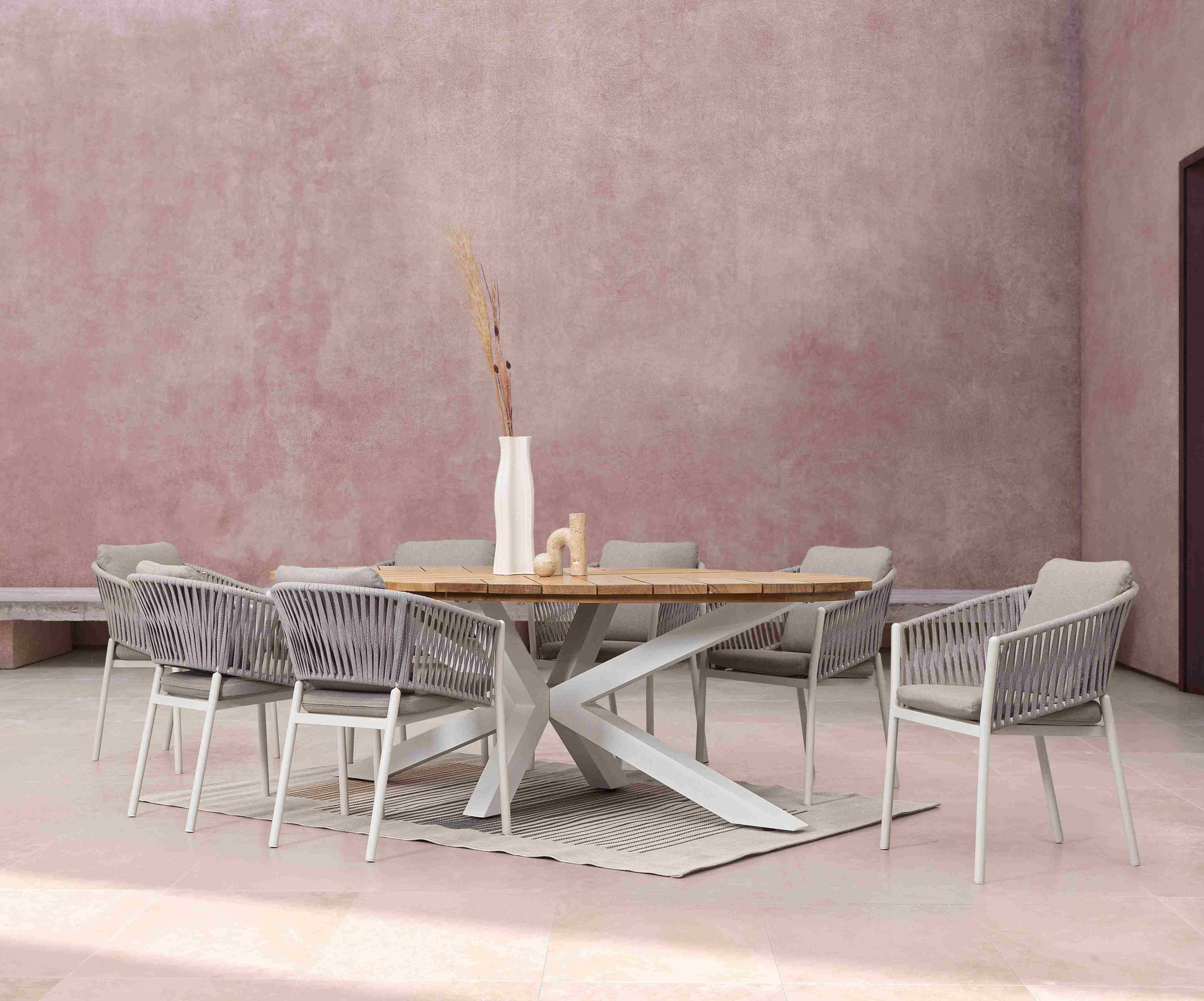 Palmdale oval wooden table by Bizzotto - Image 7