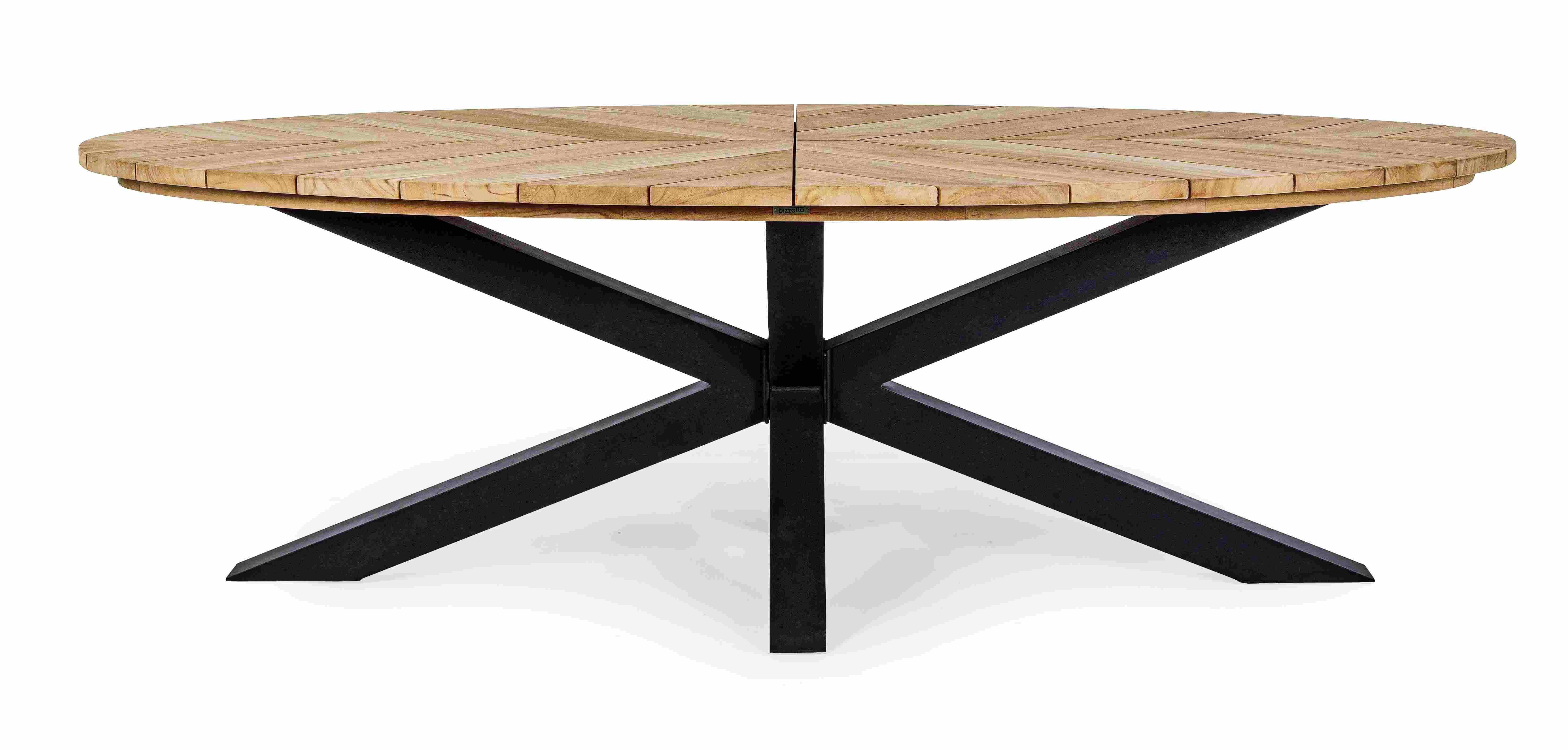 Palmdale oval wooden table by Bizzotto