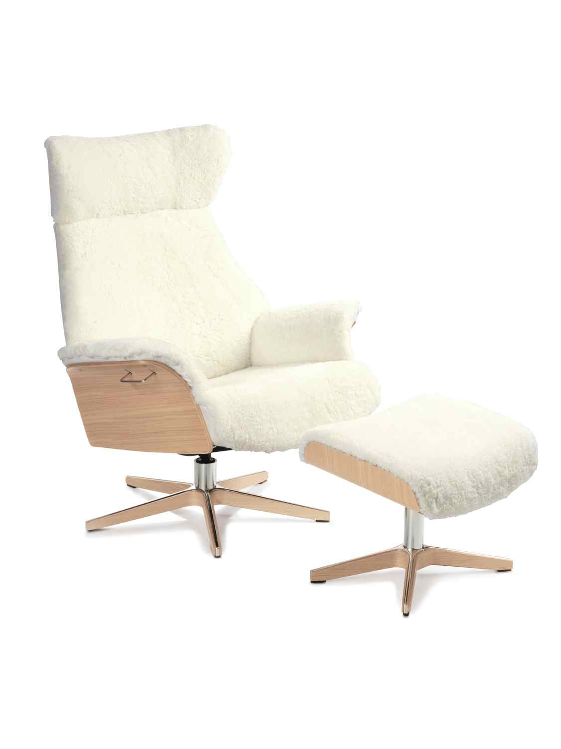 Air sheepskin swivel return memory armchair by Conform - Image 5