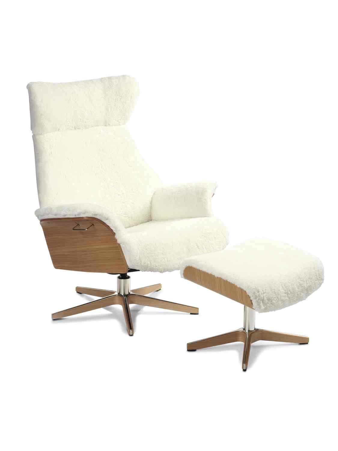 Air sheepskin swivel return memory armchair by Conform - Image 3