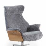 Air sheepskin swivel return memory armchair by Conform