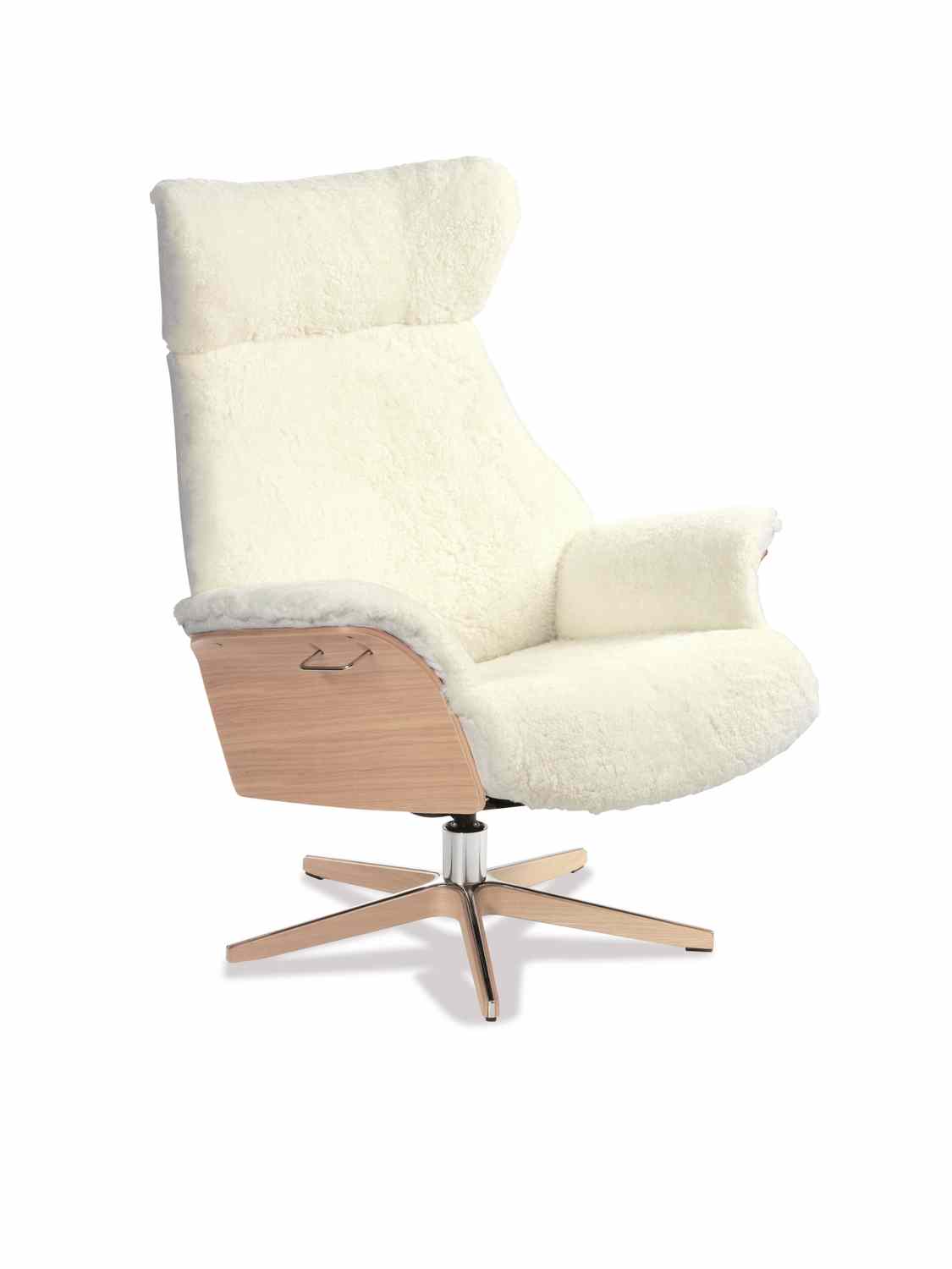 Air sheepskin swivel return memory armchair by Conform - Image 4